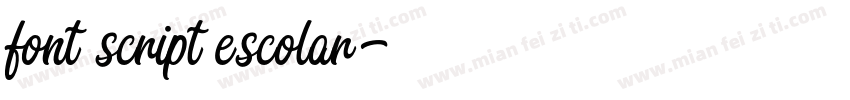 font script escolar字体转换